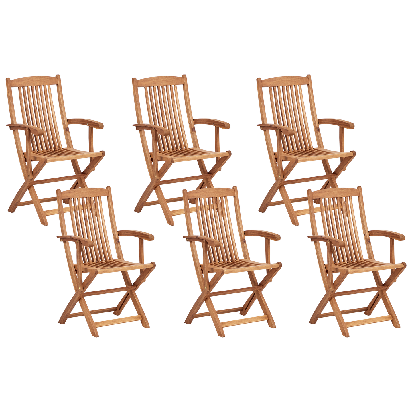 Gartenmöbel Set 6-Sitzer MAUI II Akazienholz Hellbraun