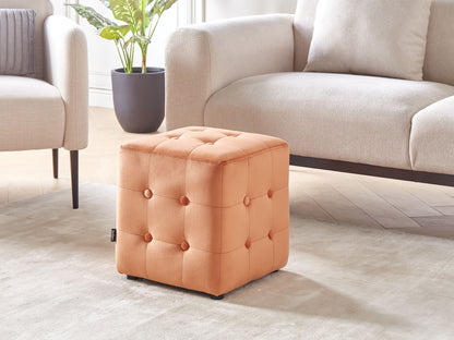 Pouf Samtstoff orange 36 x 36 cm WISCONSIN