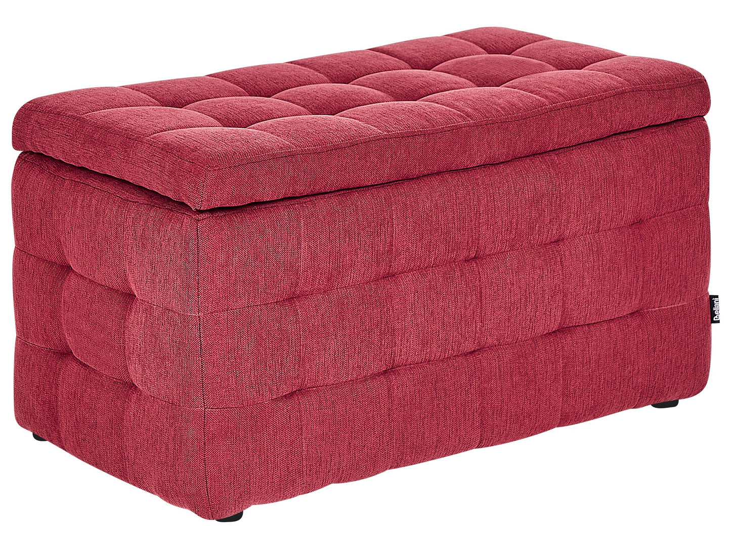 Aufbewahrungshocker MICHIGAN Stoff 74 cm 42 cm Rot
