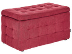 Aufbewahrungshocker MICHIGAN Stoff 74 cm 42 cm Rot
