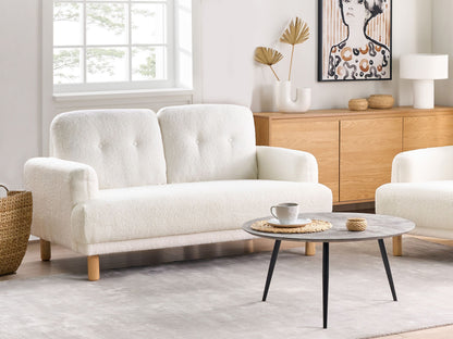 2-Sitzer Sofa Bouclé Weiss TUVE