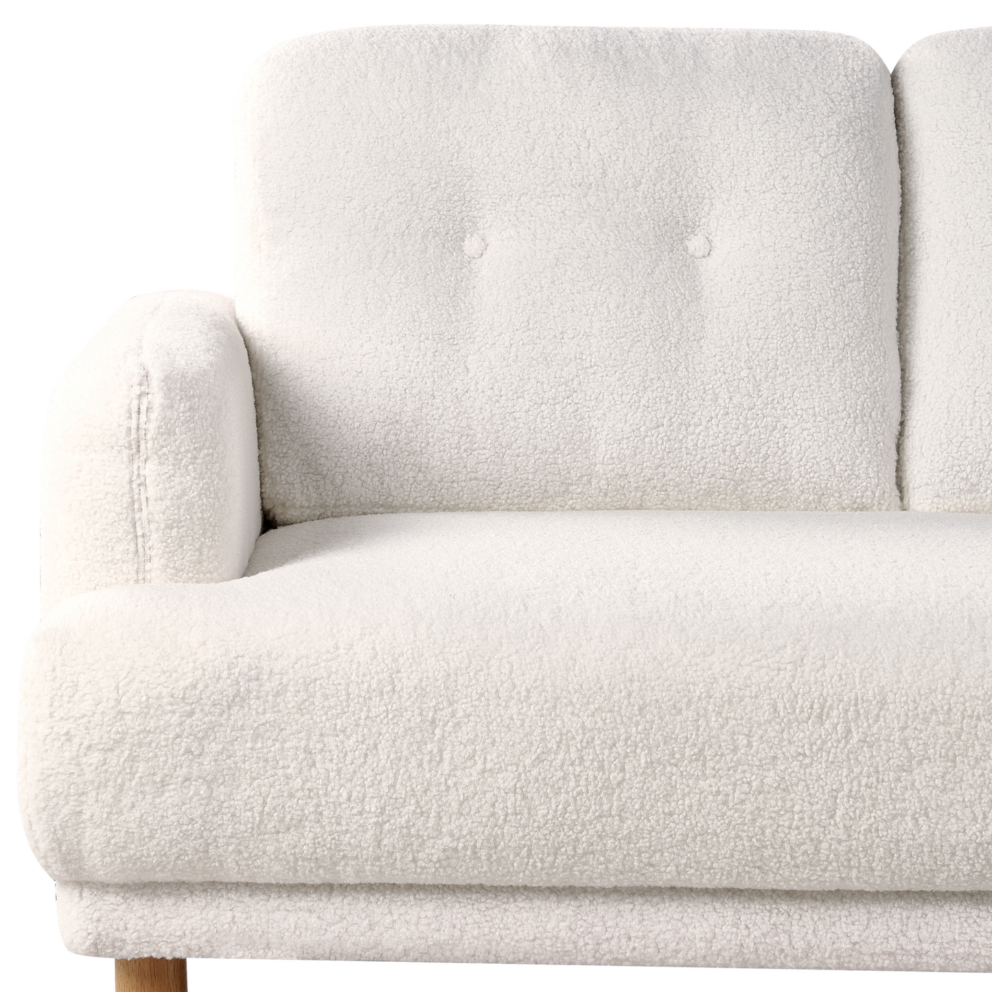 2-Sitzer Sofa Bouclé Weiss TUVE