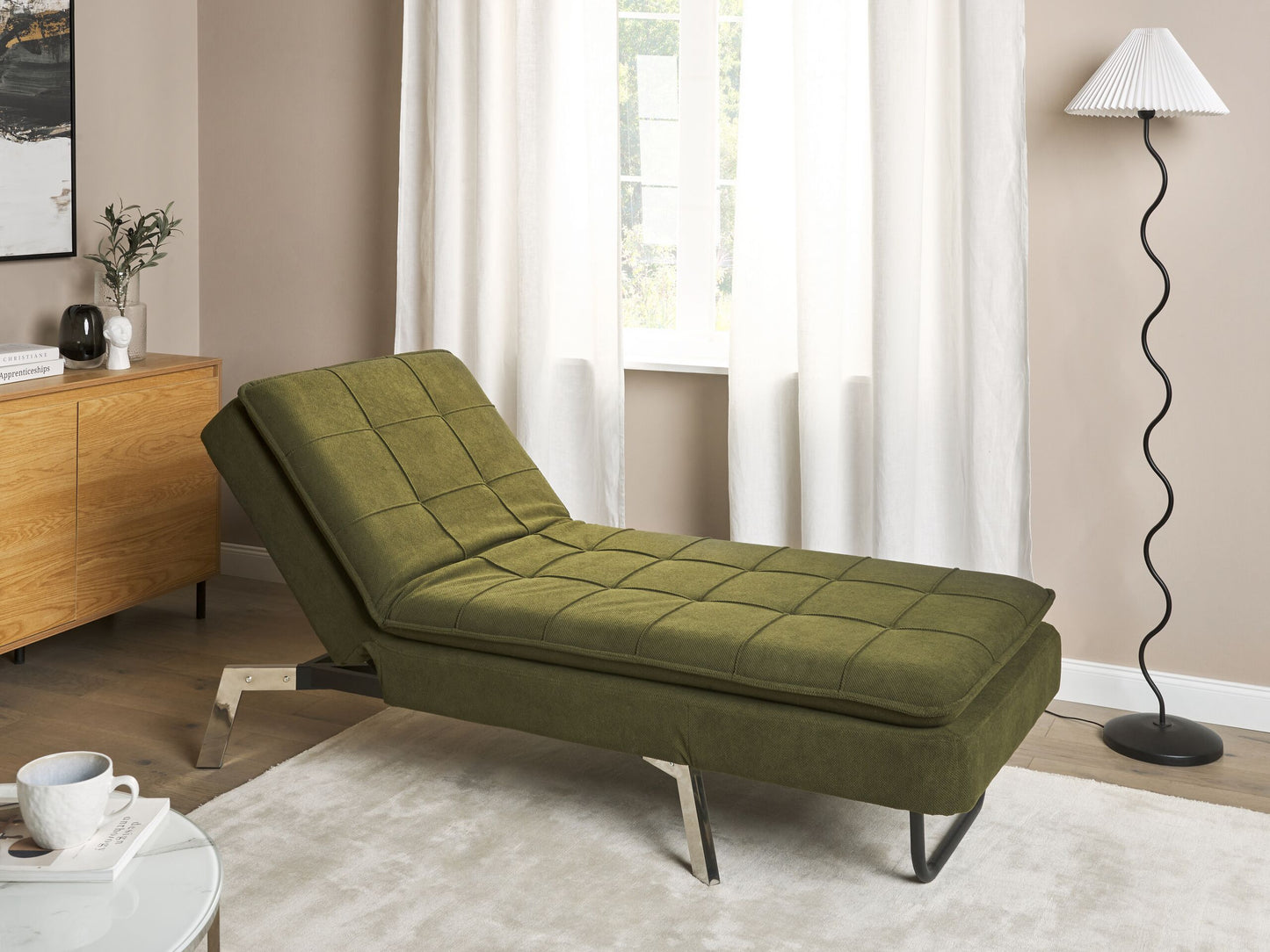 Chaiselongue grün verstellbar LOIRET