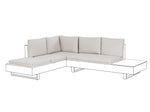 Outdoor Kissenbezug Set LANCIANO Cremeweiss