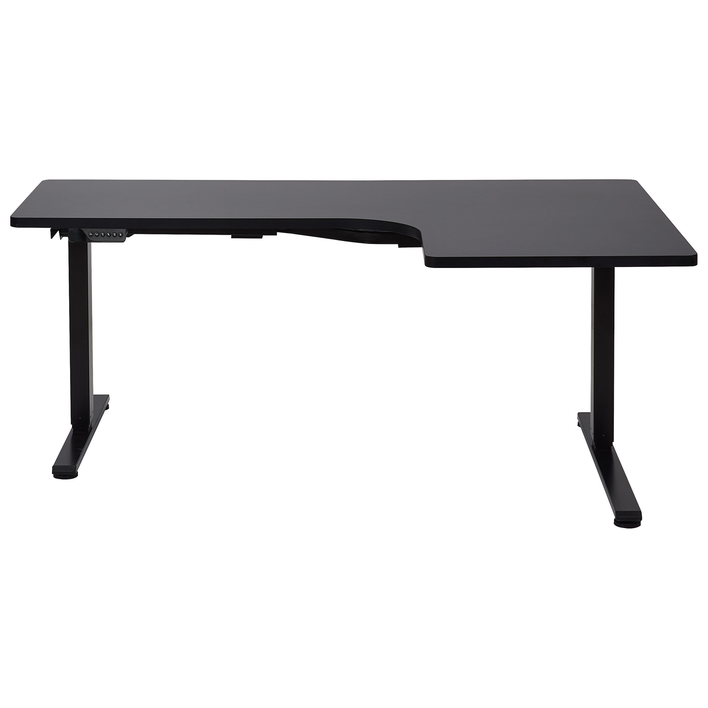 Schreibtisch rechtsseitig schwarz 160 x 59 cm elektrisch höhenverstellbar DESTINES