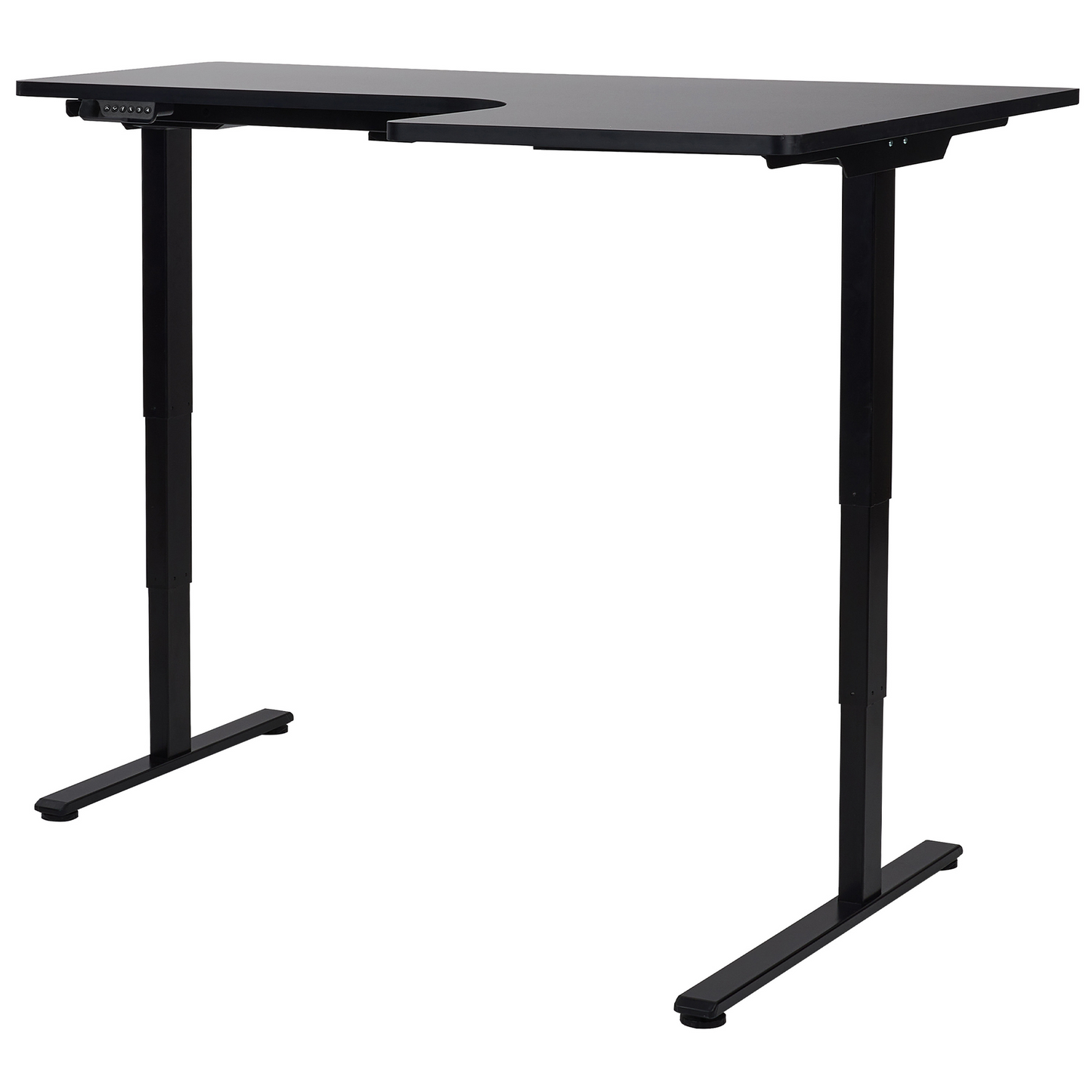 Schreibtisch rechtsseitig schwarz 160 x 59 cm elektrisch höhenverstellbar DESTINES