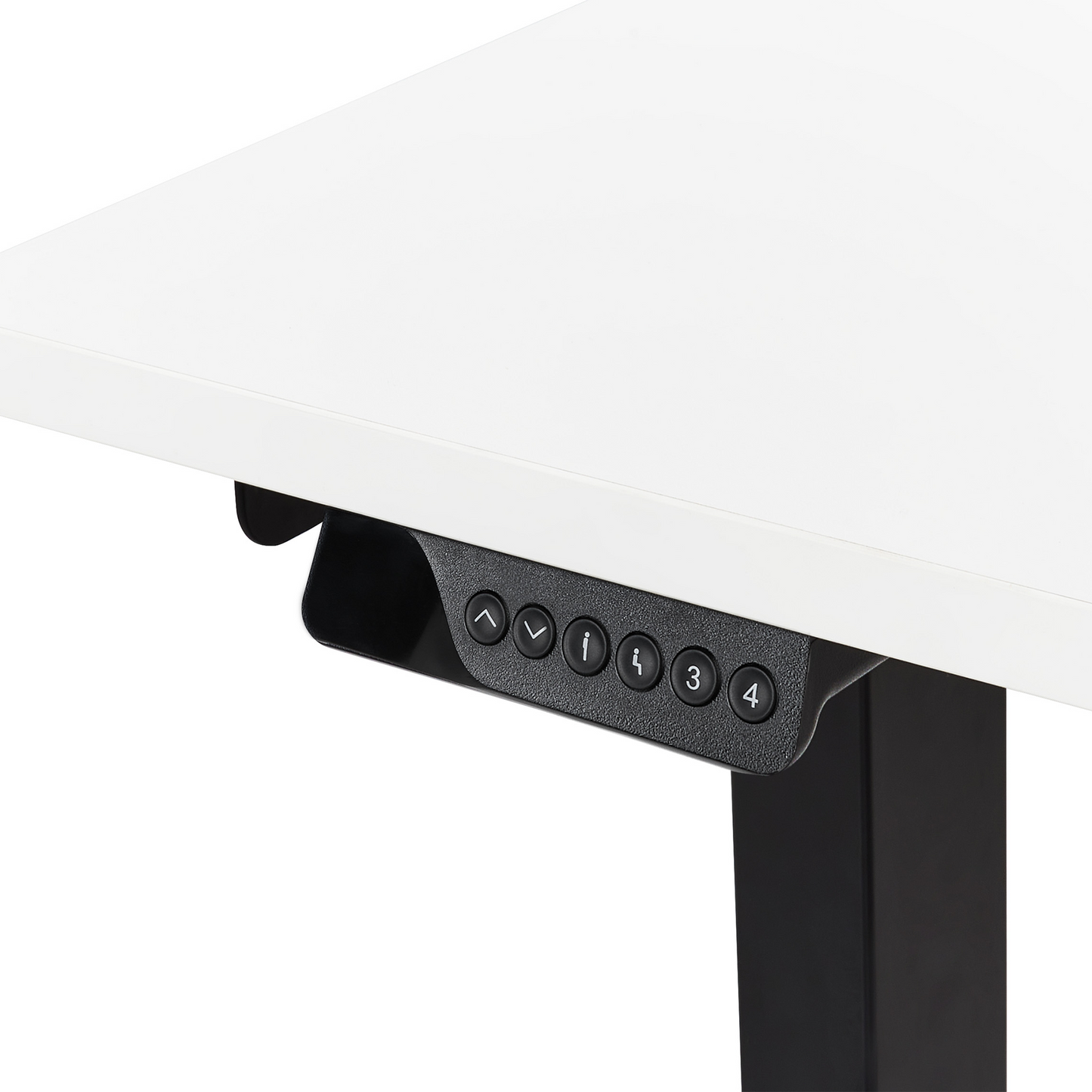 Schreibtisch rechtsseitig weiss / schwarz 160 x 59 cm elektrisch höhenverstellbar DESTINES