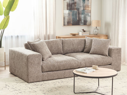 3-Sitzer Sofa hellbraun mit Kissen GLORVIKA II