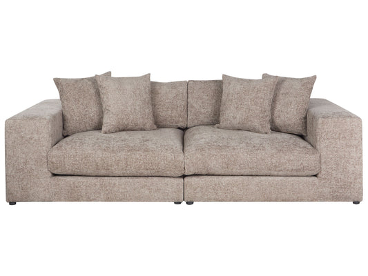 3-Sitzer Sofa hellbraun mit Kissen GLORVIKA II