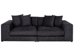 3-Sitzer Sofa schwarz mit Kissen GLORVIKA II