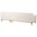 3-Sitzer Ecksofa Bouclé weiss linksseitig SIMOS