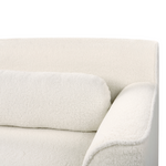 3-Sitzer Ecksofa Bouclé weiss linksseitig SIMOS