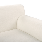 3-Sitzer Ecksofa Bouclé weiss linksseitig SIMOS