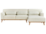 3-Sitzer Ecksofa cremeweiss linksseitig SIMOS