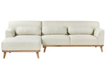 3-Sitzer Ecksofa cremeweiss rechtsseitig SIMOS