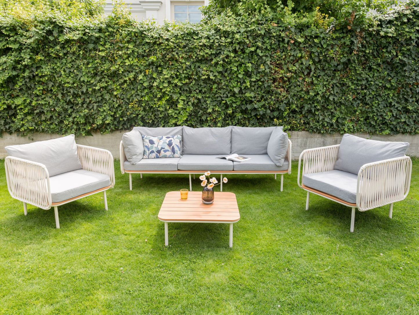 Lounge Set SENISE Aluminium Grau