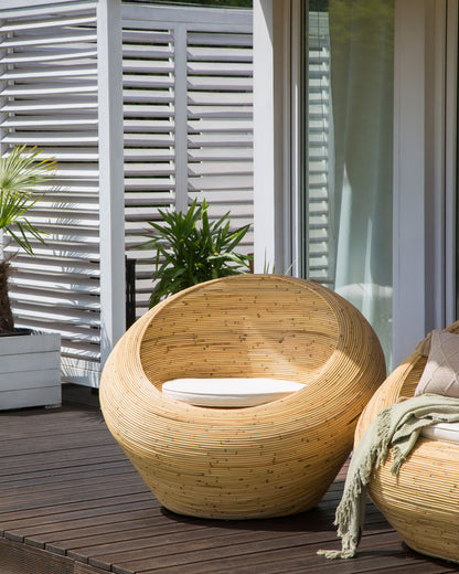 Garten Sessel MAIORI Rattan Naturfarben