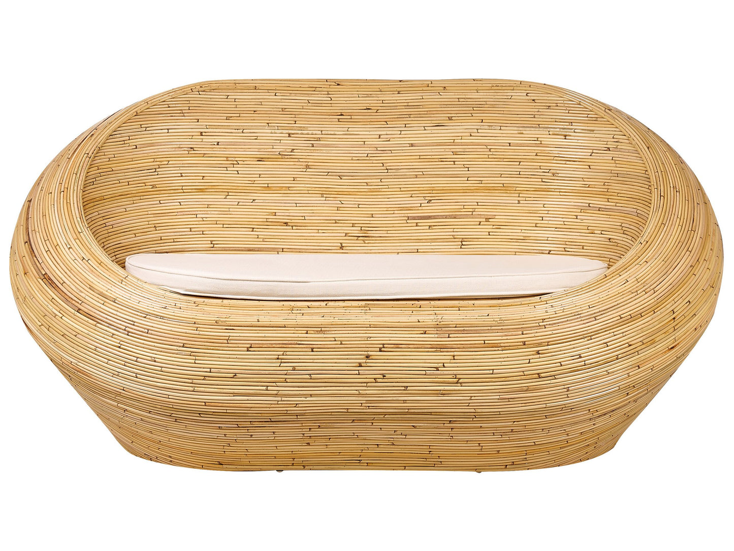 Gartensofa 2-Sitzer MAIORI Rattan Naturfarben