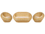 Gartensofa Set 4-Sitzer MAIORI Rattan Naturfarben
