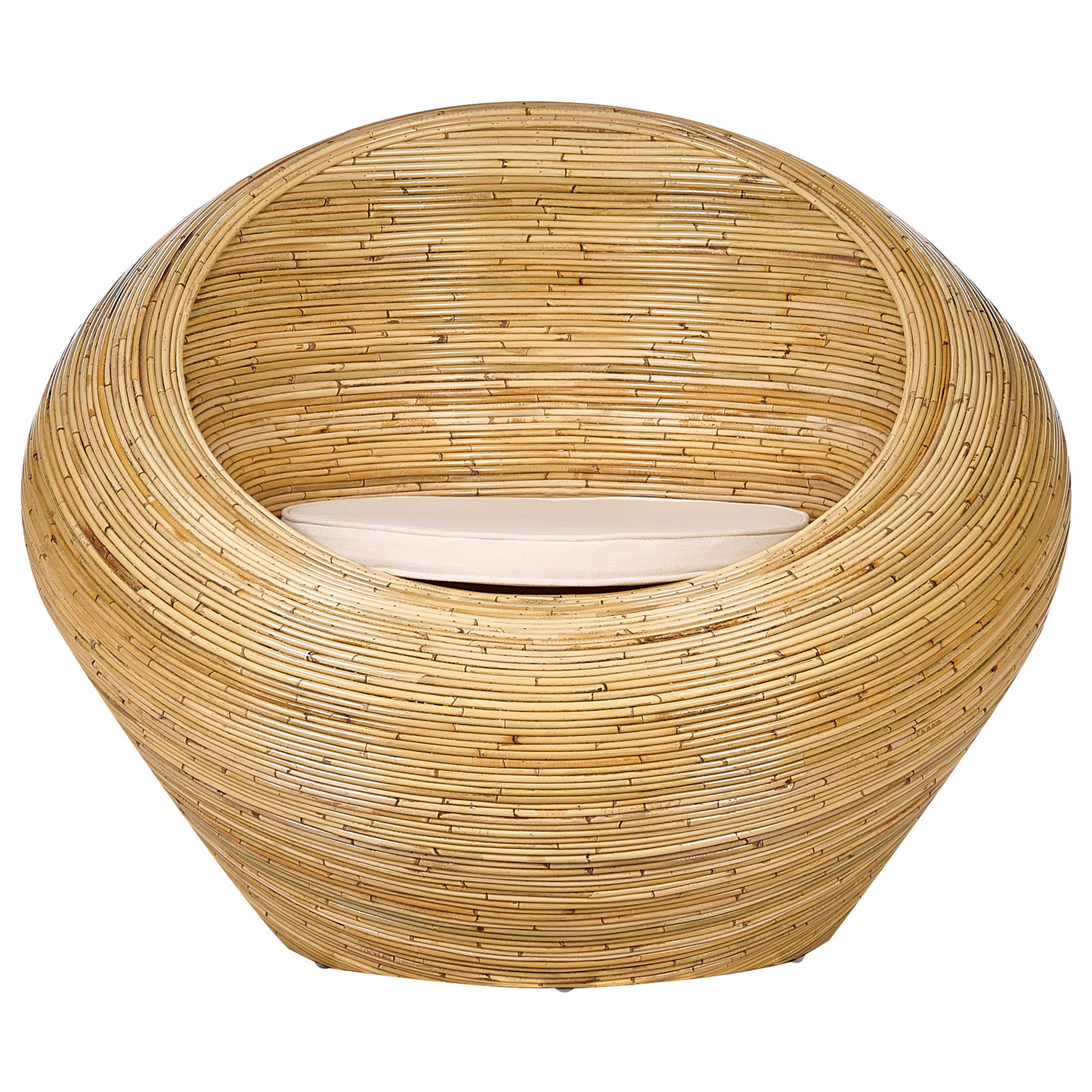 Gartensofa Set 4-Sitzer MAIORI Rattan Naturfarben