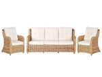 Gartensofa Set 5-Sitzer ALESSANO Rattan Naturfarben