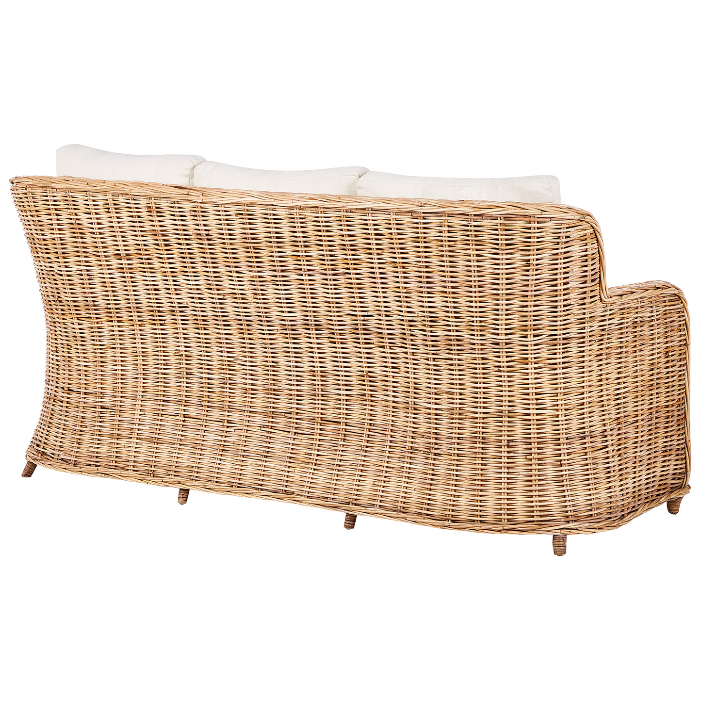 Gartensofa Set 5-Sitzer ALESSANO Rattan Naturfarben