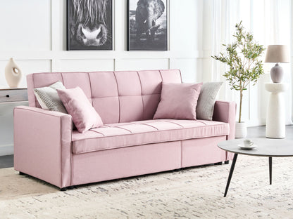 3-Sitzer Schlafsofa pastellrosa GLOMMA