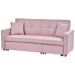 3-Sitzer Schlafsofa pastellrosa GLOMMA