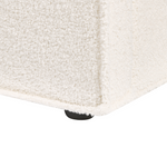 Bett mit Stauraum Bouclé MOISSAC 180 x 200 cm Cremeweiss