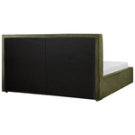Bett mit Stauraum Bouclé MOISSAC 180 x 200 cm Dunkelgrün