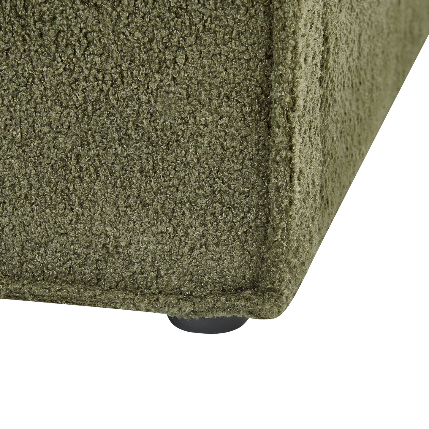 Bett mit Stauraum Bouclé MOISSAC 180 x 200 cm Dunkelgrün