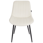 Esszimmerstuhl 2er Set DUBROVNIK Samtstoff Hellbeige