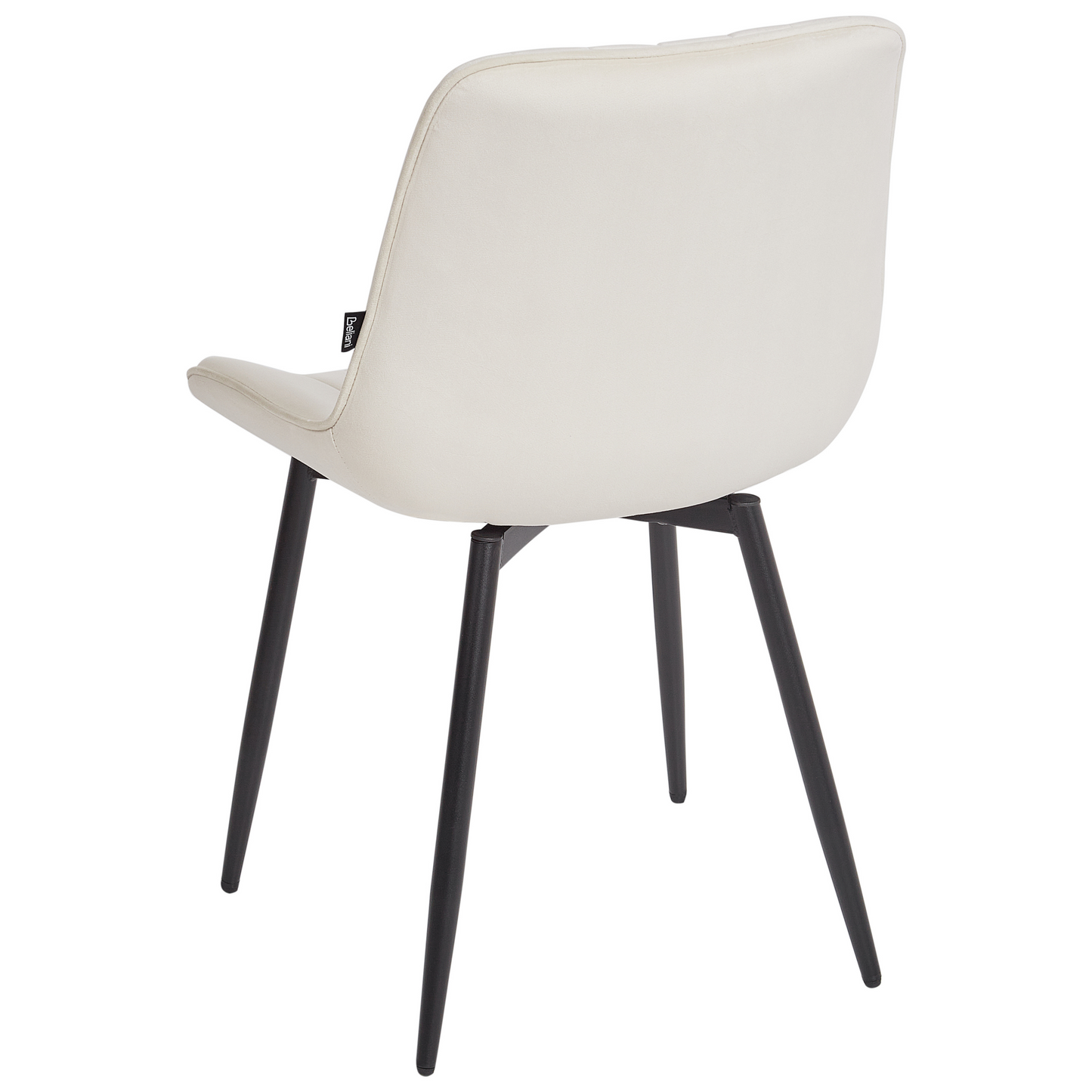 Esszimmerstuhl 2er Set DUBROVNIK Samtstoff Hellbeige