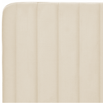 Bett mit Lattenrost Samtstoff LUNAN 140 x 200 cm Hellbeige