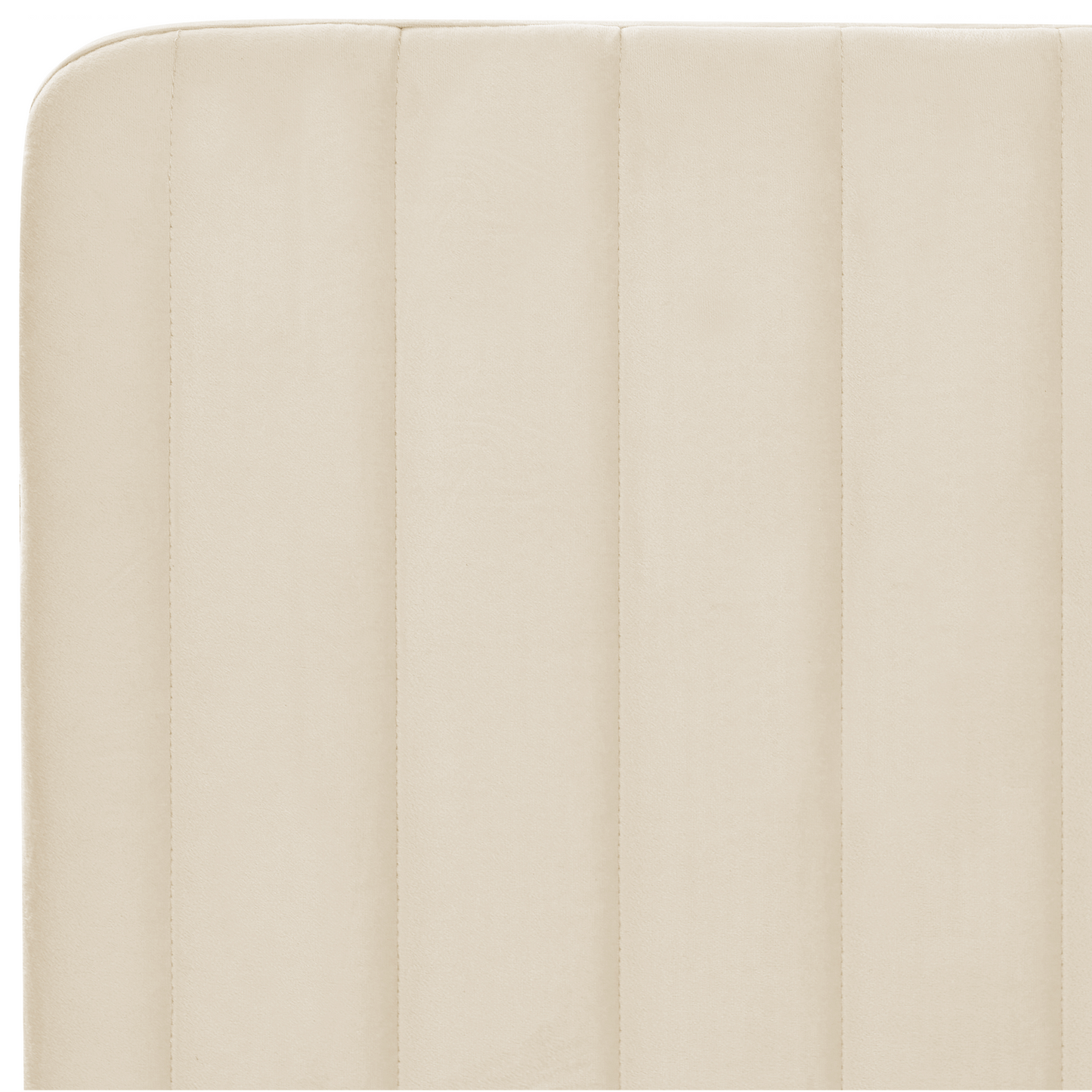 Bett mit Lattenrost Samtstoff LUNAN 160 x 200 cm Hellbeige
