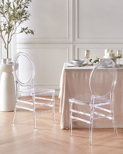 Esszimmerstuhl 2er Set MONTROSE Transparent
