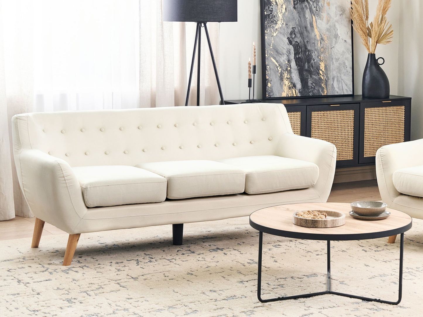 3-Sitzer Sofa hellbeige / hellbraun MOTALA