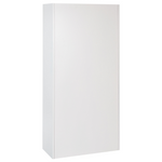 Vitrine mit Glastüren MALACHITE Metall 90 cm Weiss