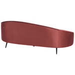 3-Sitzer Sofa Samtstoff rot / schwarz SAVAR