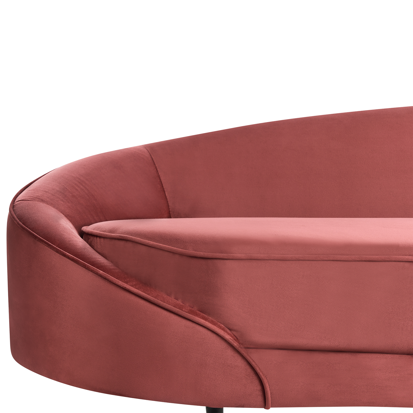 3-Sitzer Sofa Samtstoff rot / schwarz SAVAR