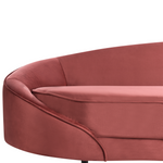 3-Sitzer Sofa Samtstoff rot / schwarz SAVAR