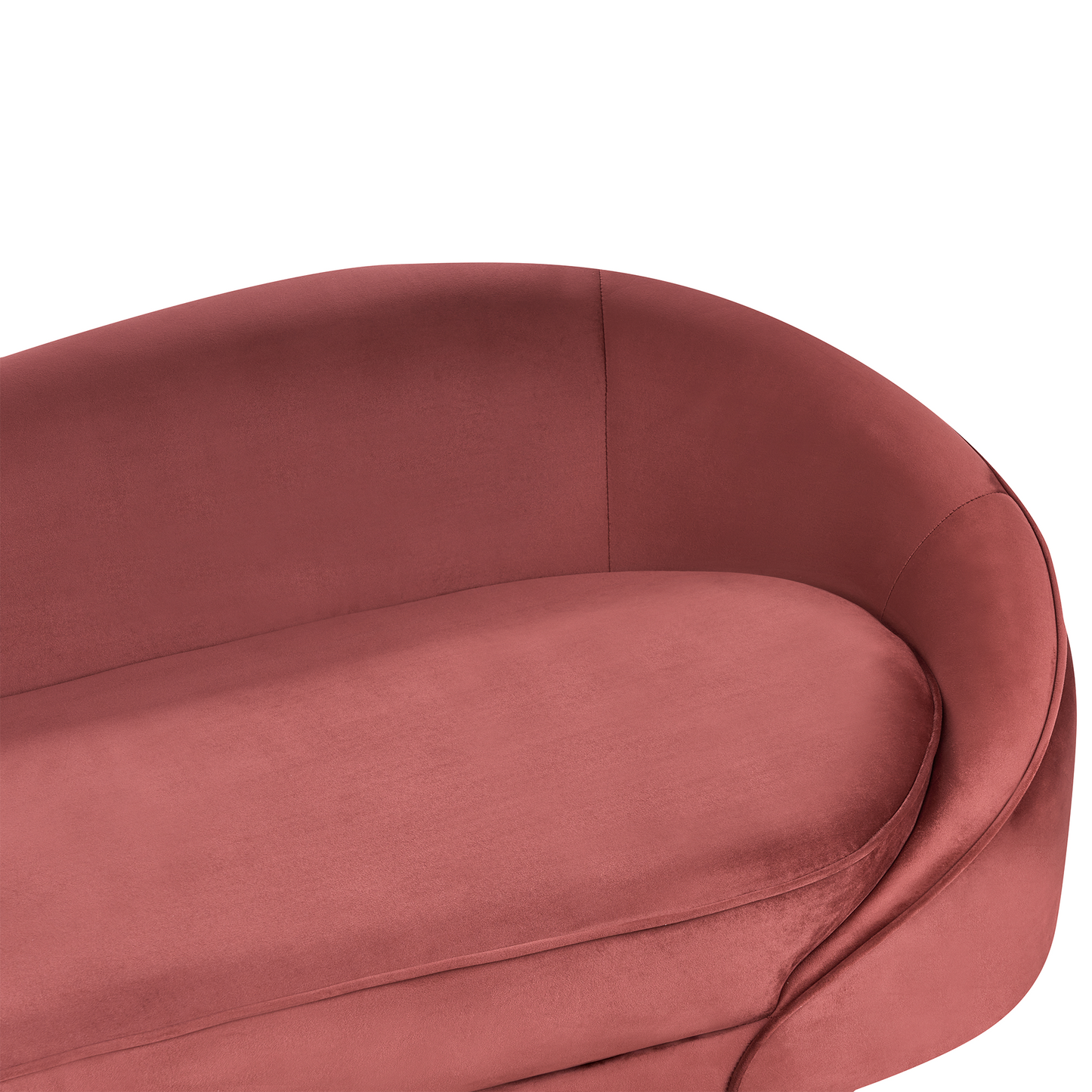 3-Sitzer Sofa Samtstoff rot / schwarz SAVAR