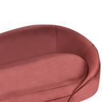 3-Sitzer Sofa Samtstoff rot / schwarz SAVAR