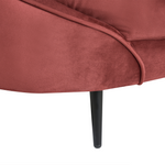 3-Sitzer Sofa Samtstoff rot / schwarz SAVAR