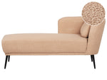 Chaiselongue Bouclé beige rechtsseitig mit Kissen ARTHEZE