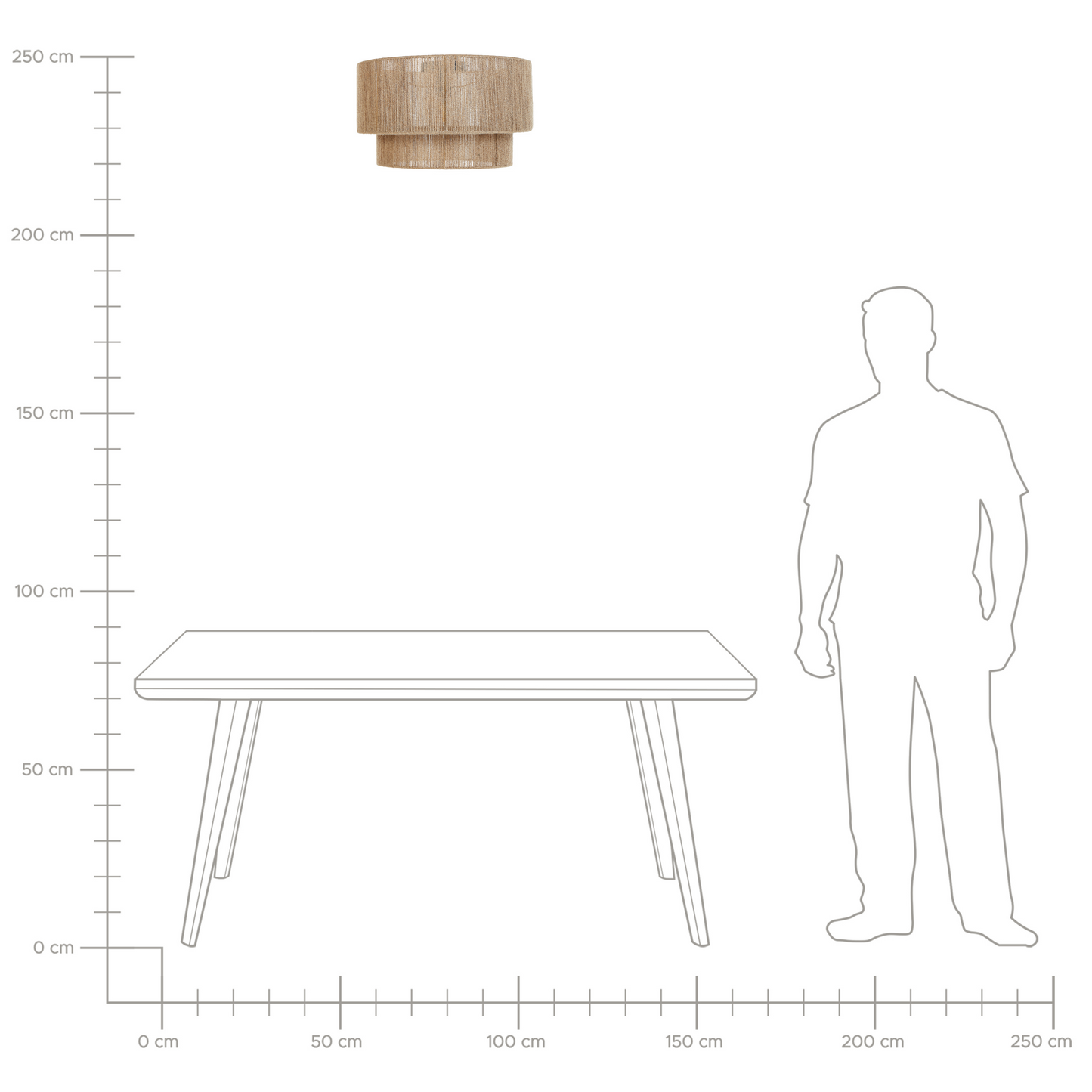 Deckenlampe DORING Jute Naturfarben