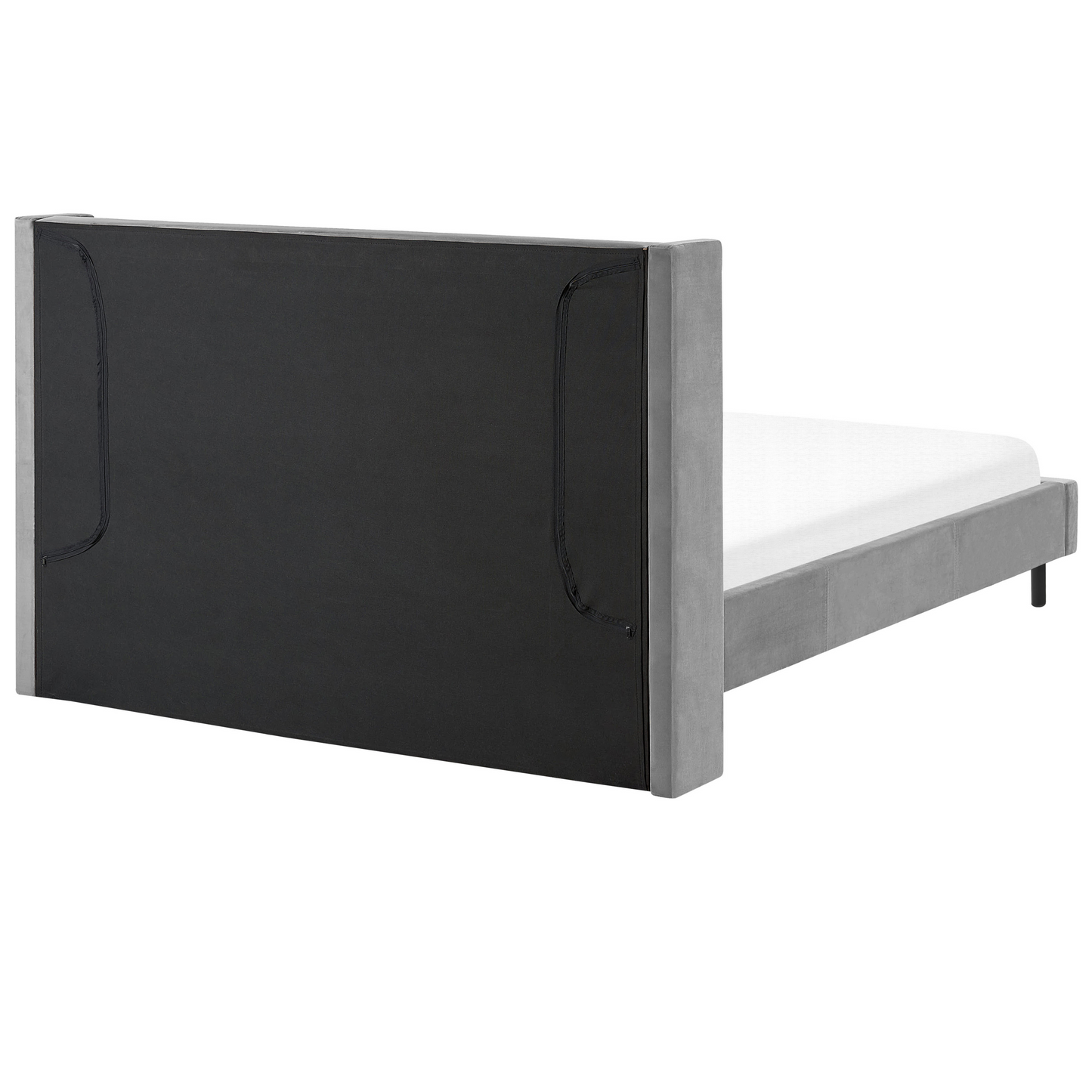 Bett mit Lattenrost Samtstoff VILLETTE 160 x 200 cm Grau