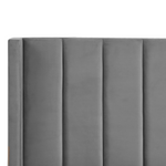 Bett mit Lattenrost Samtstoff VILLETTE 160 x 200 cm Grau