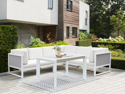 Outdoor Kissenbezug Set CASTELLA Cremeweiss