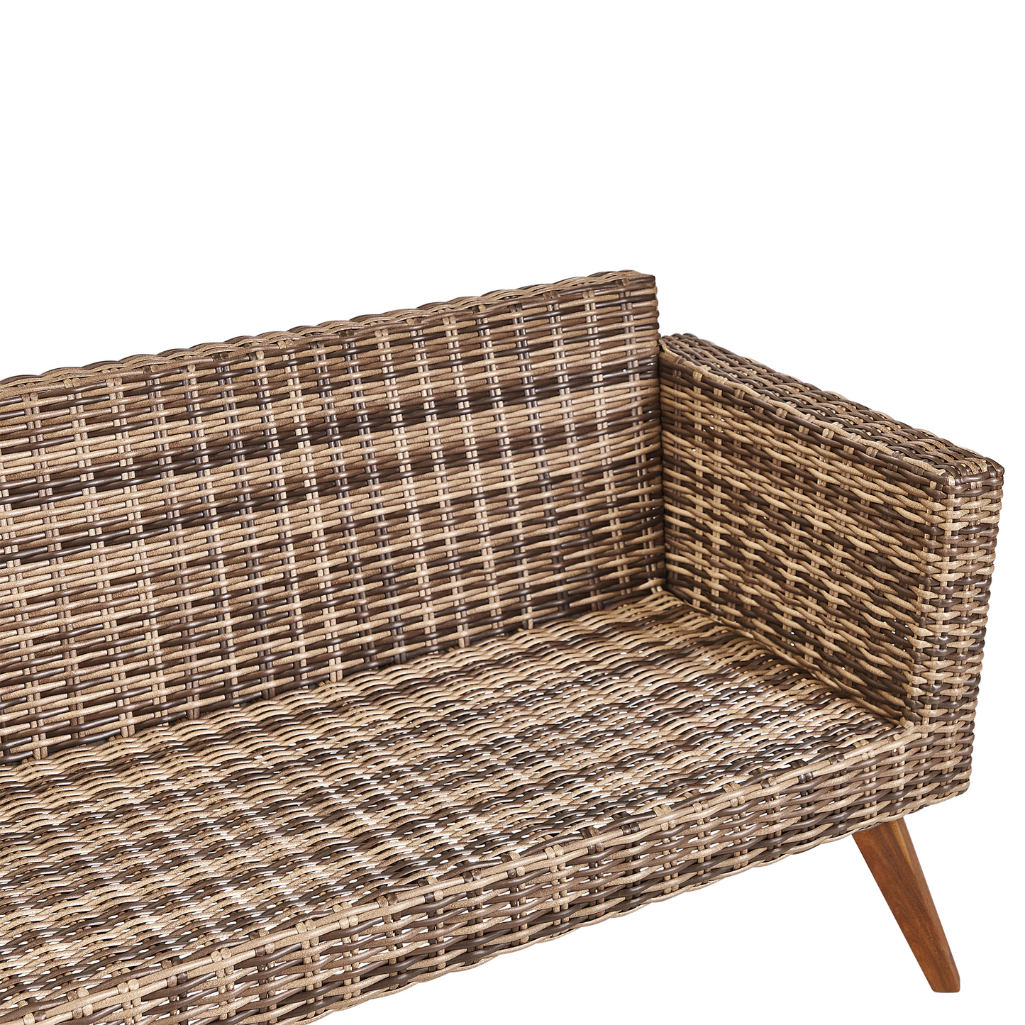 Lounge Set mit Tisch 4-Sitzer VITTORIA Polyrattan Olivgrün